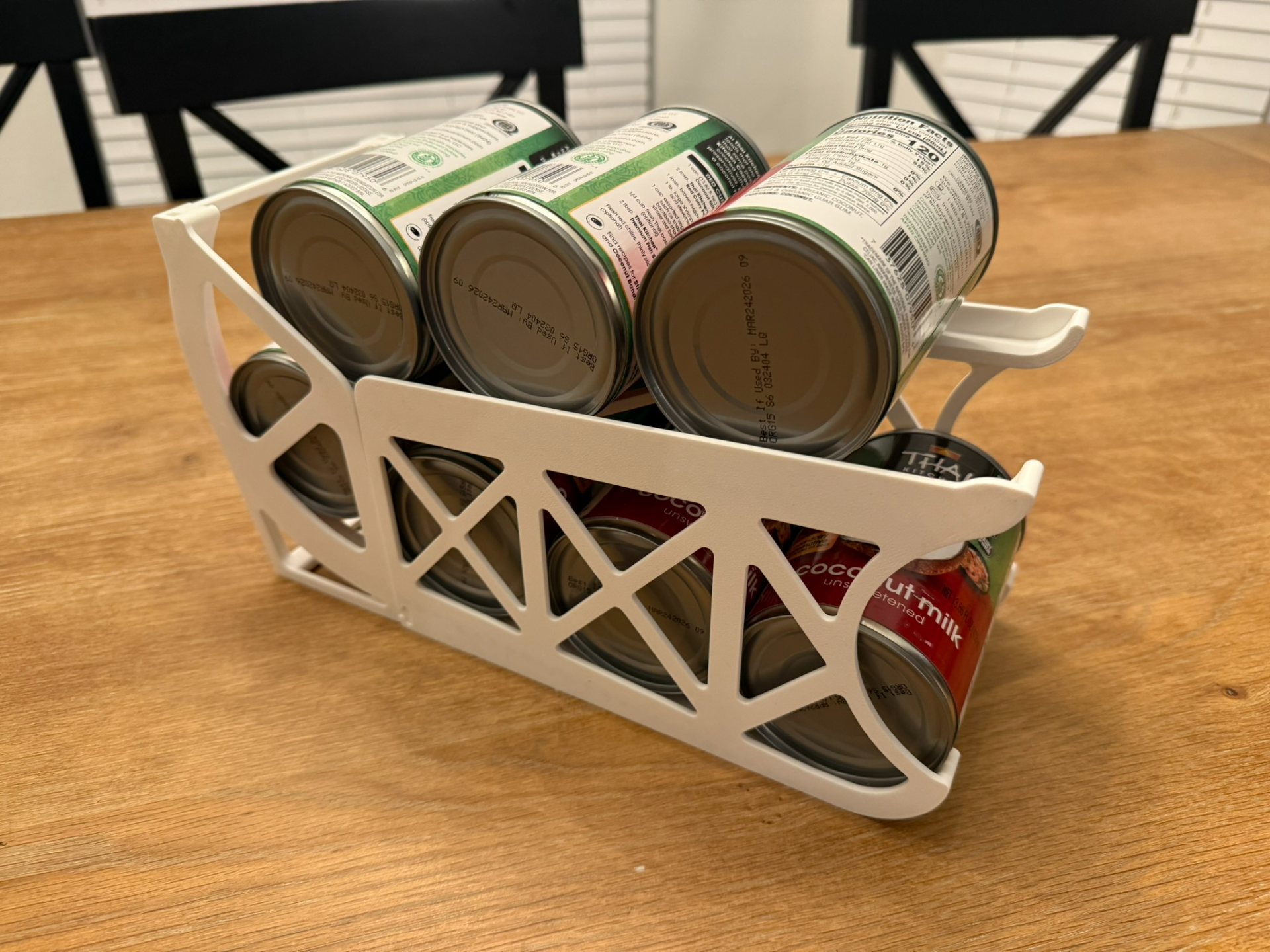 Canned Food Organizer, 12" deep, 3"D x 4.5"H Cans