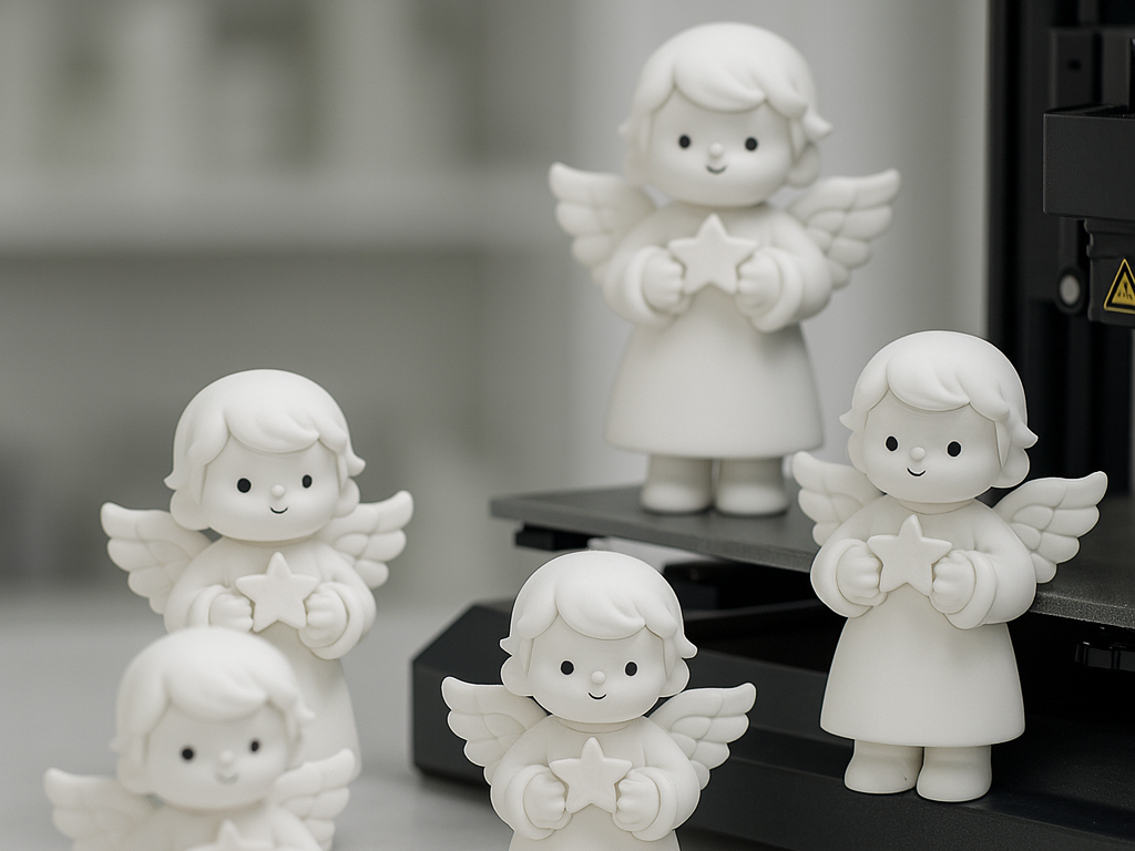Cute Angel With Star - Christmas
