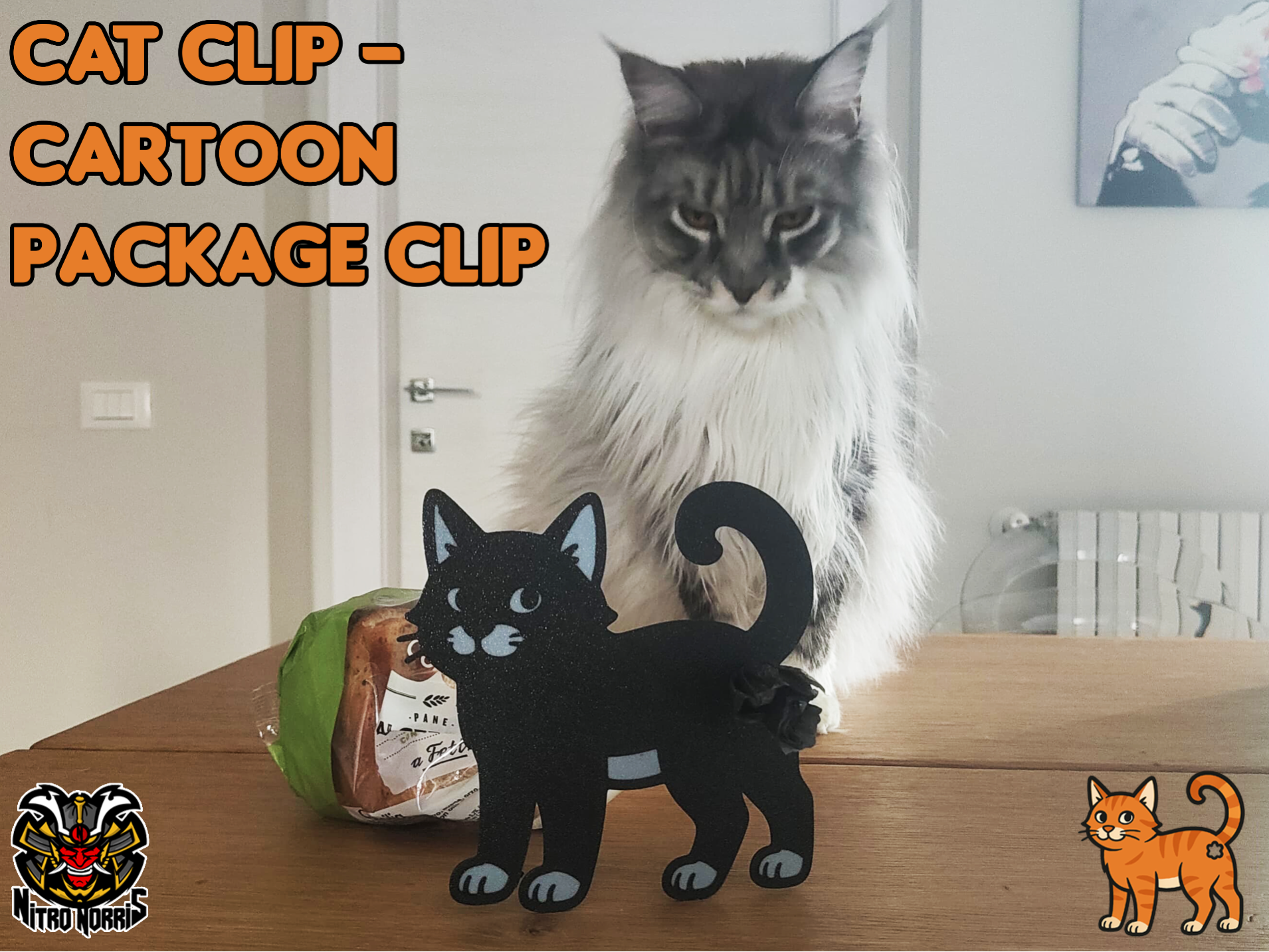 Cat clip - Cartoon package clip