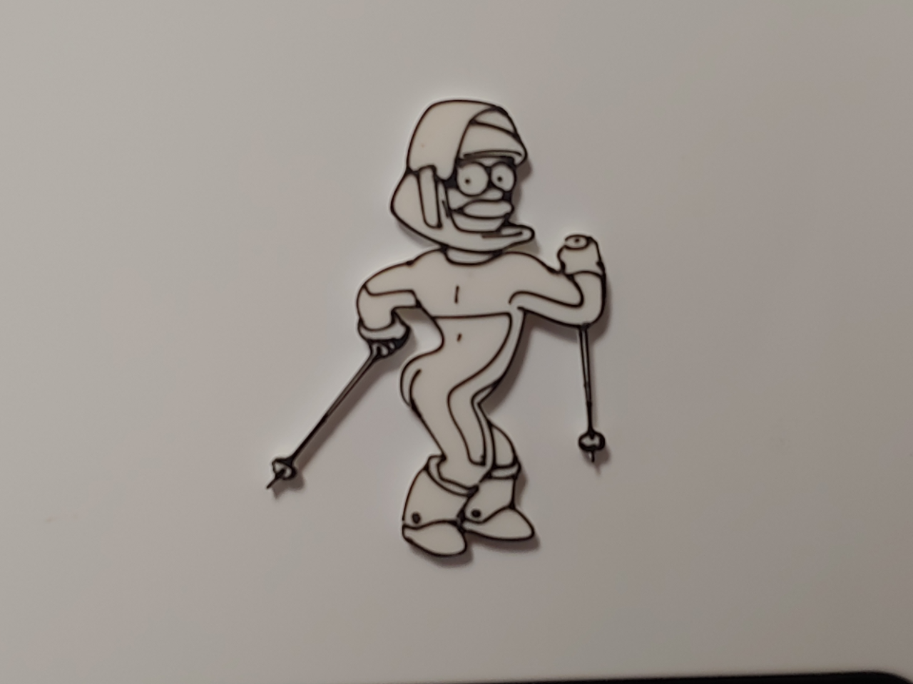 Ned Flanders Skiing fridge magnet (No AMS Needed)