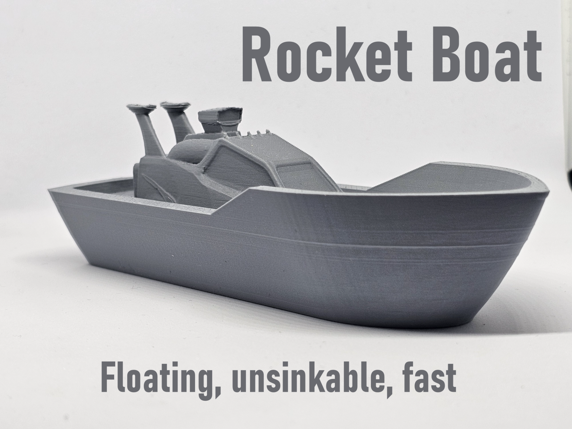 Rocket Boat (floating, unsinkable, fast)