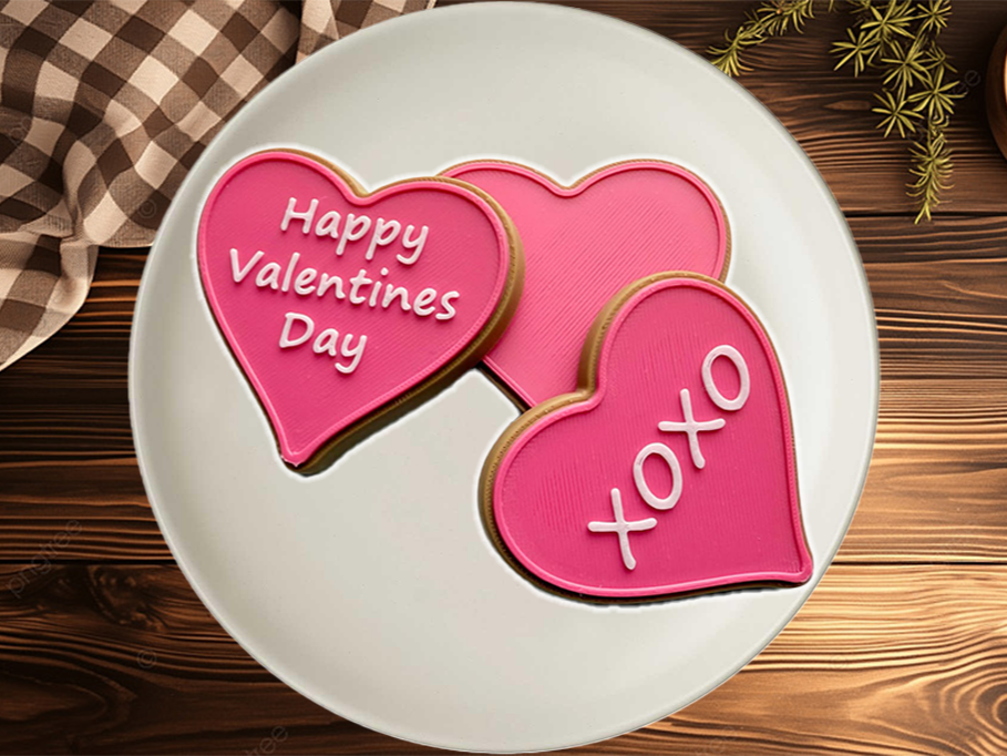 Valentine's Day Iced Sugar Cookie Customizable
