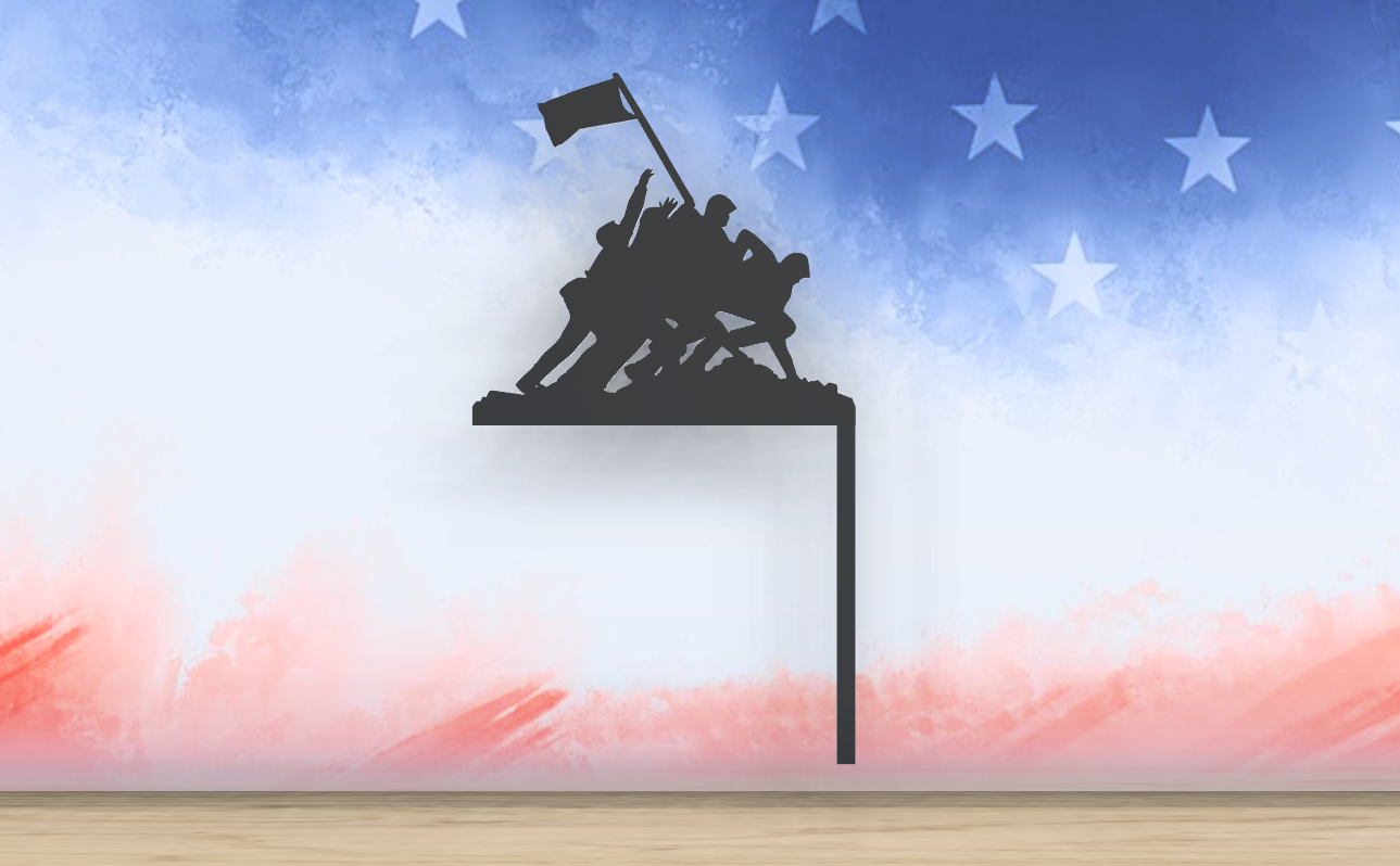 Iwo Jima Flag - Door Corner