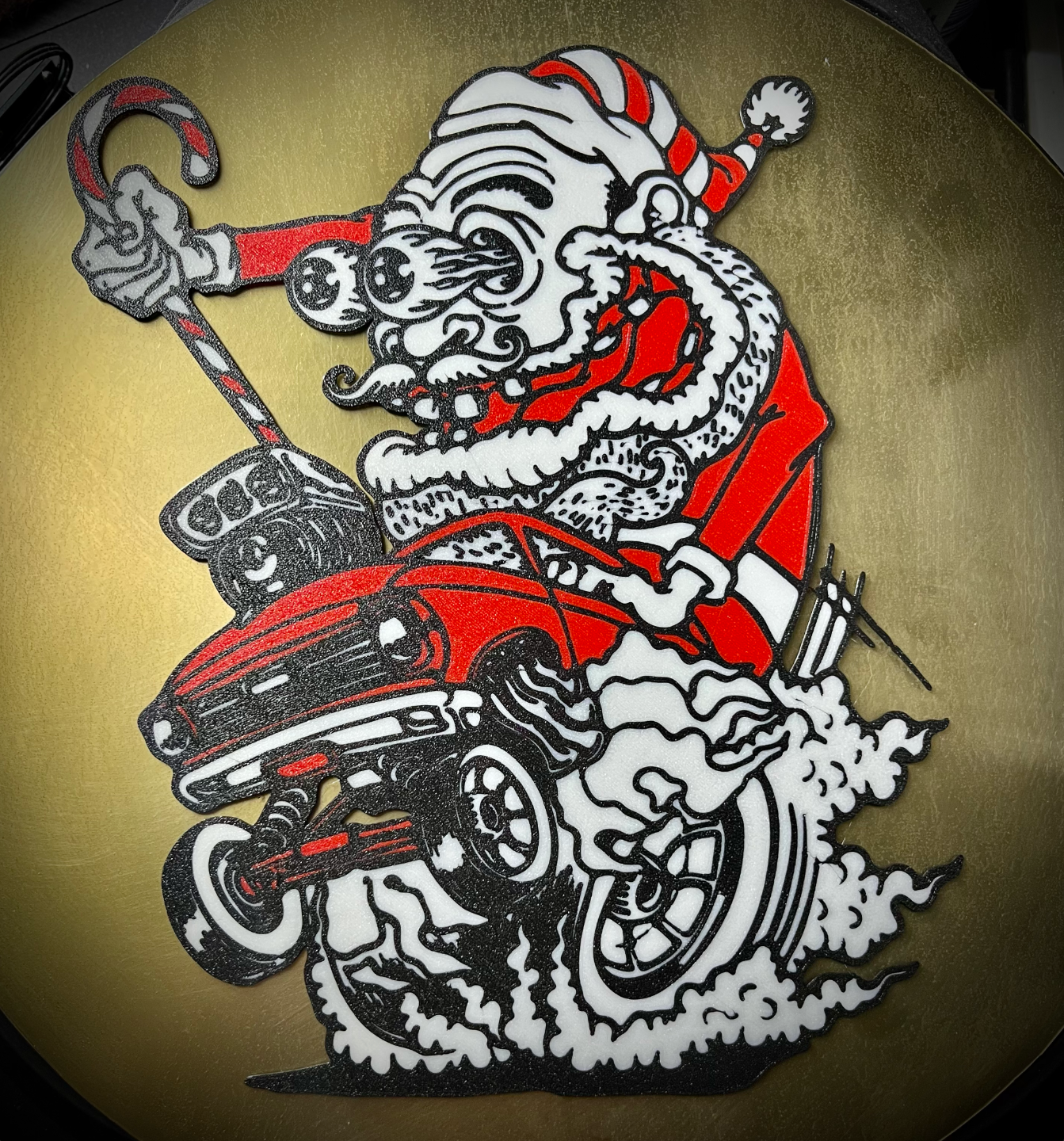 Rat fink style santa