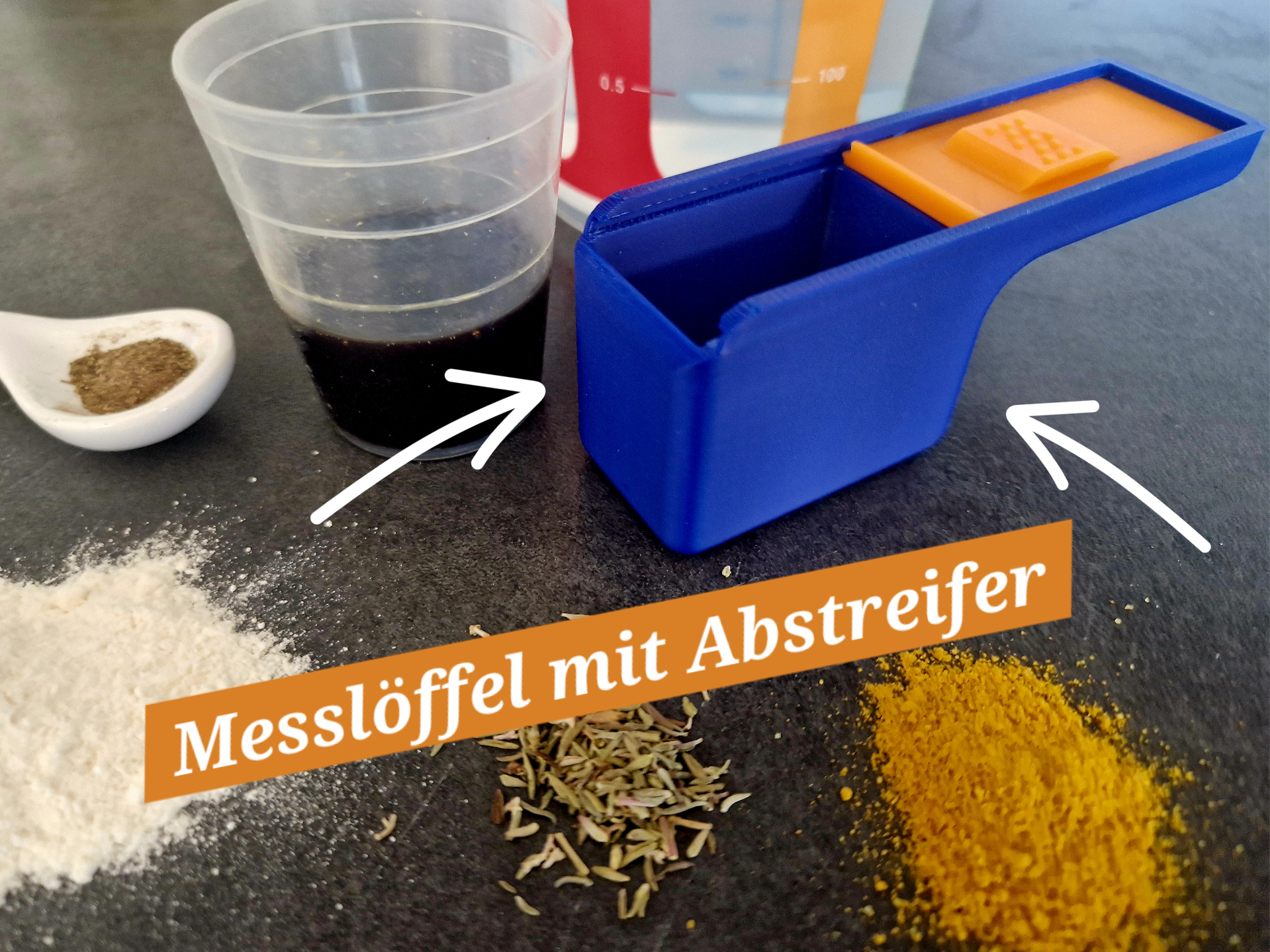 Portionierer mit eingebauten Abstreifer (Beta)