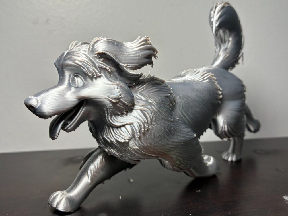 Ultra-Realistic Canine Guardian Happy Dog Statue