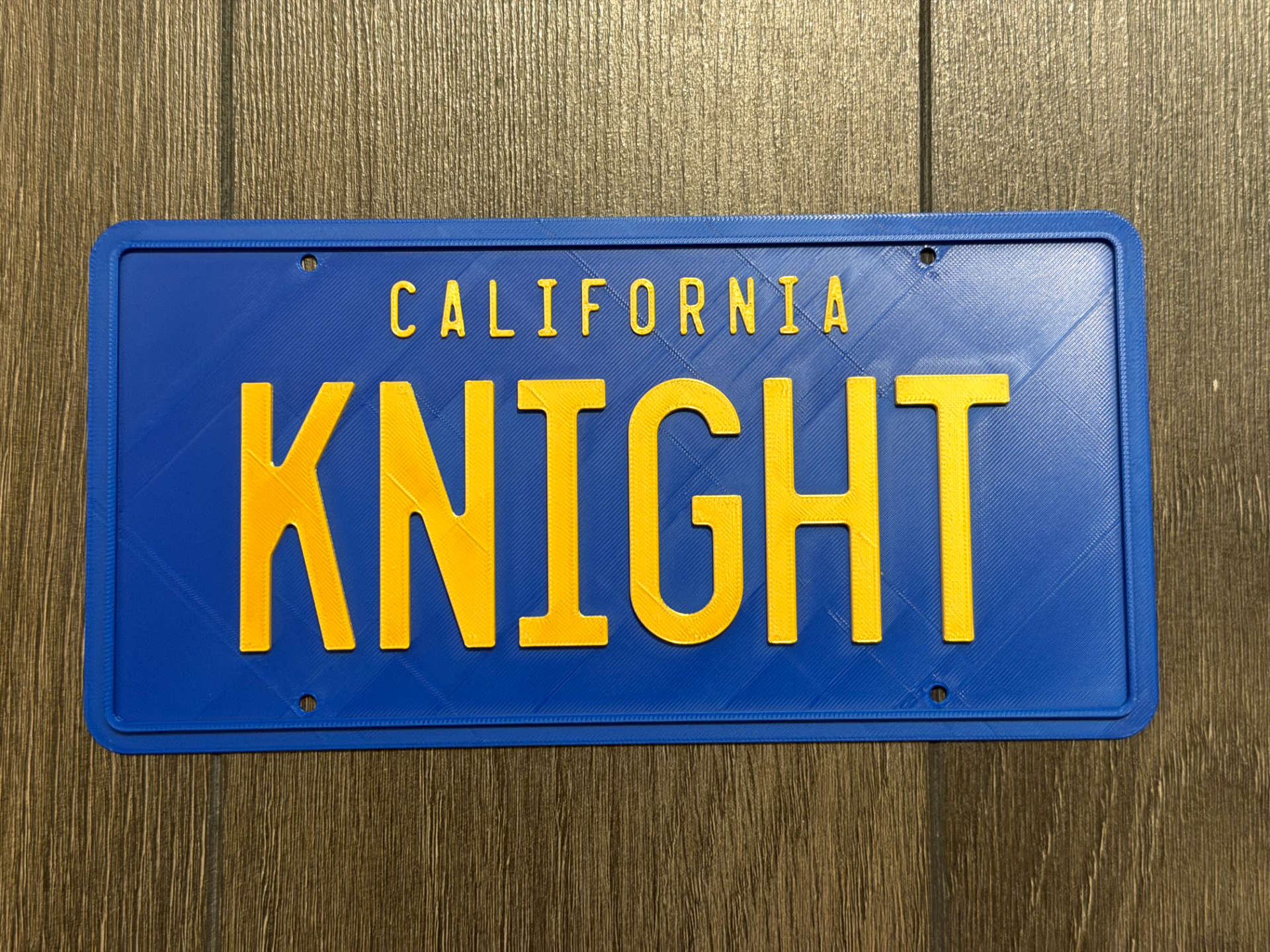 KITT (KNIGHT) License Plate from Knight Rider
