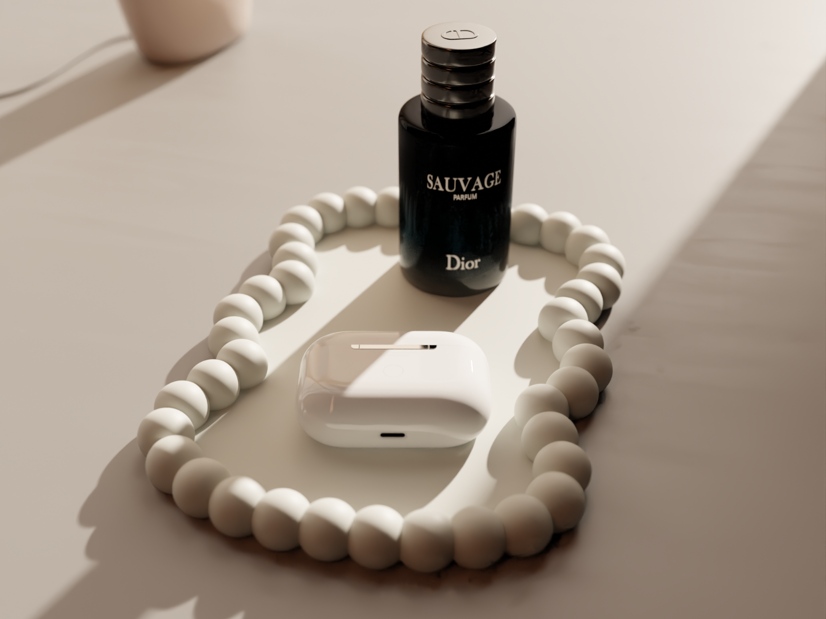 Irregular aesthetic decor serving tray bubbles