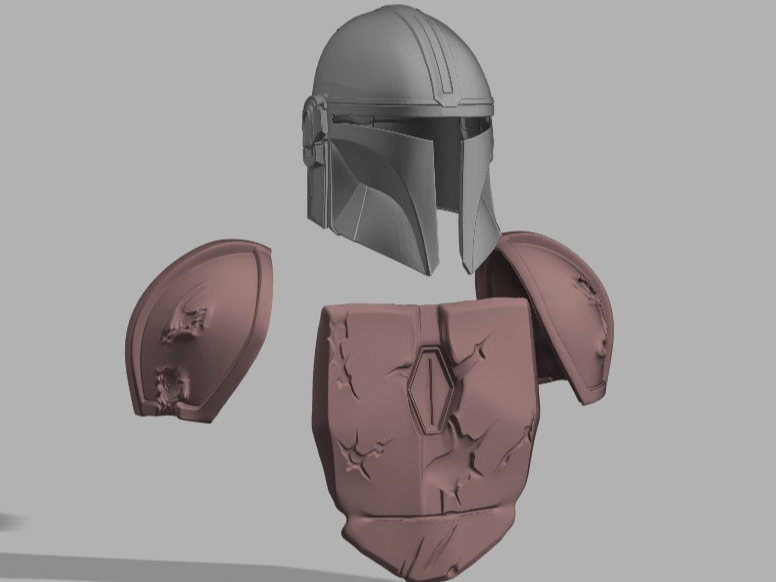 WEARABLE Mandalorian Helmet/Chest/Shoulders Armor