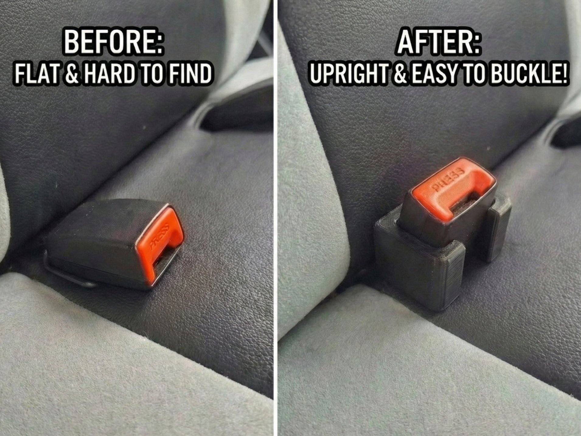 Universal seatbelt buckle stabilizer