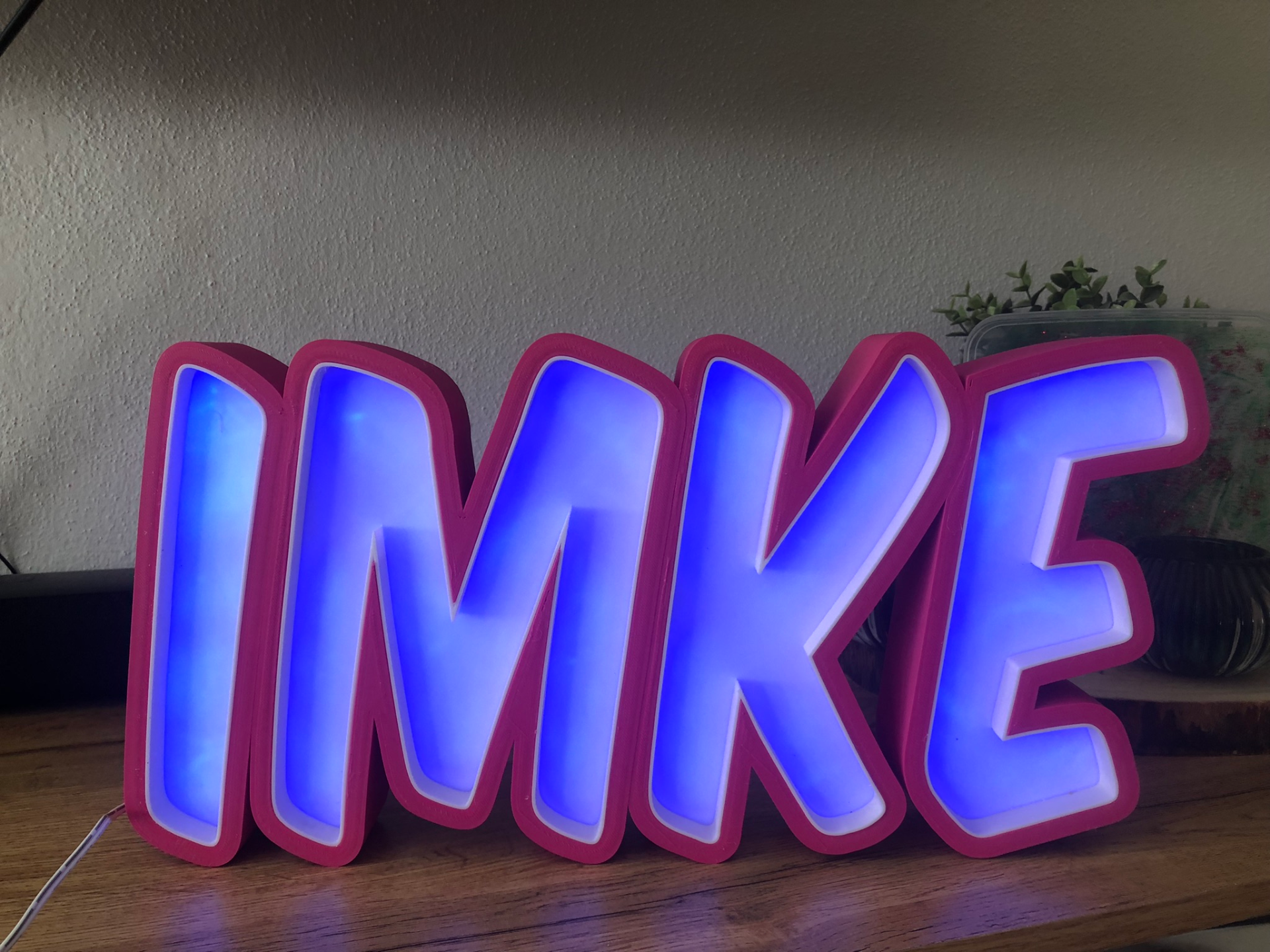 Namenslampe Lightbox Imke Letters