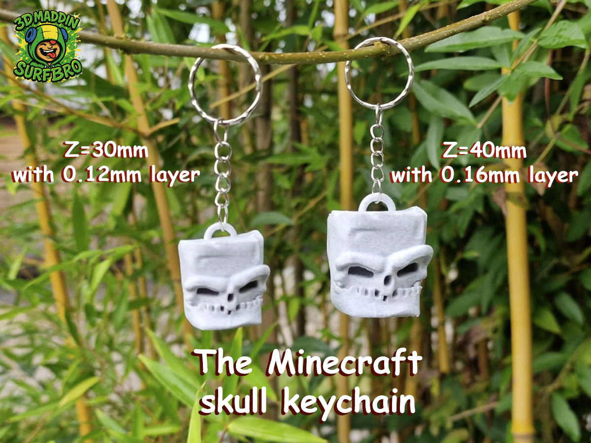 The Minecraft skull keychain