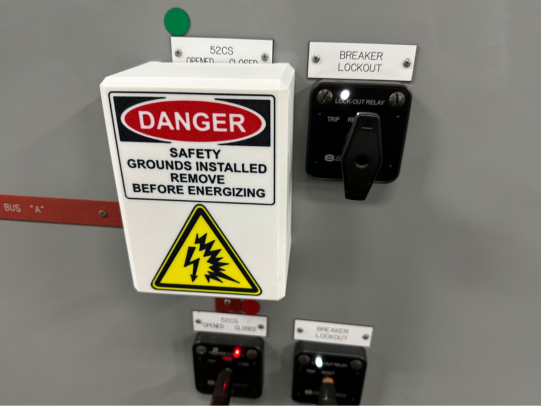 Magnetic Switchgear Breaker Handle Cover Warning
