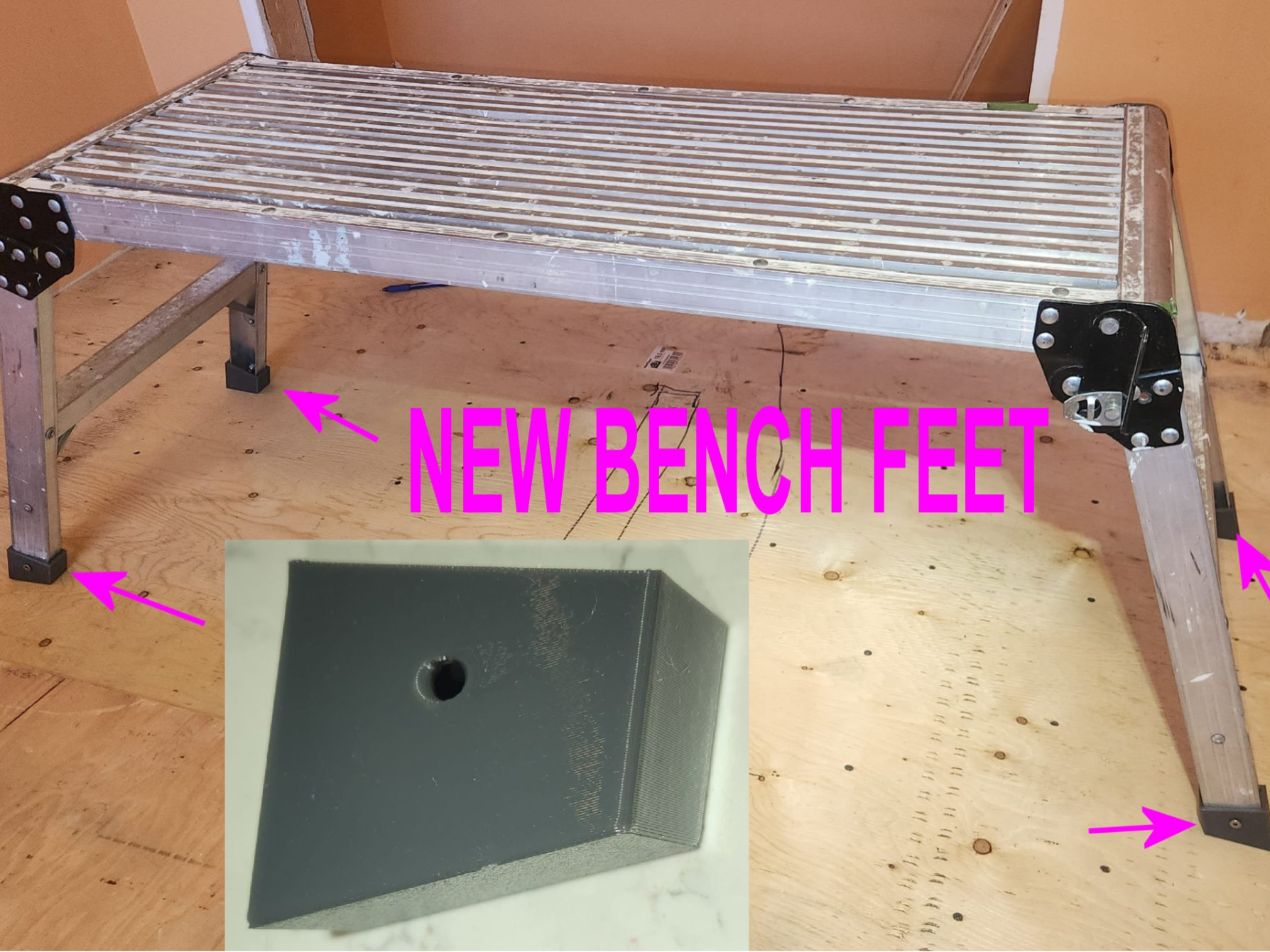 Aluminum Work Bench Feet