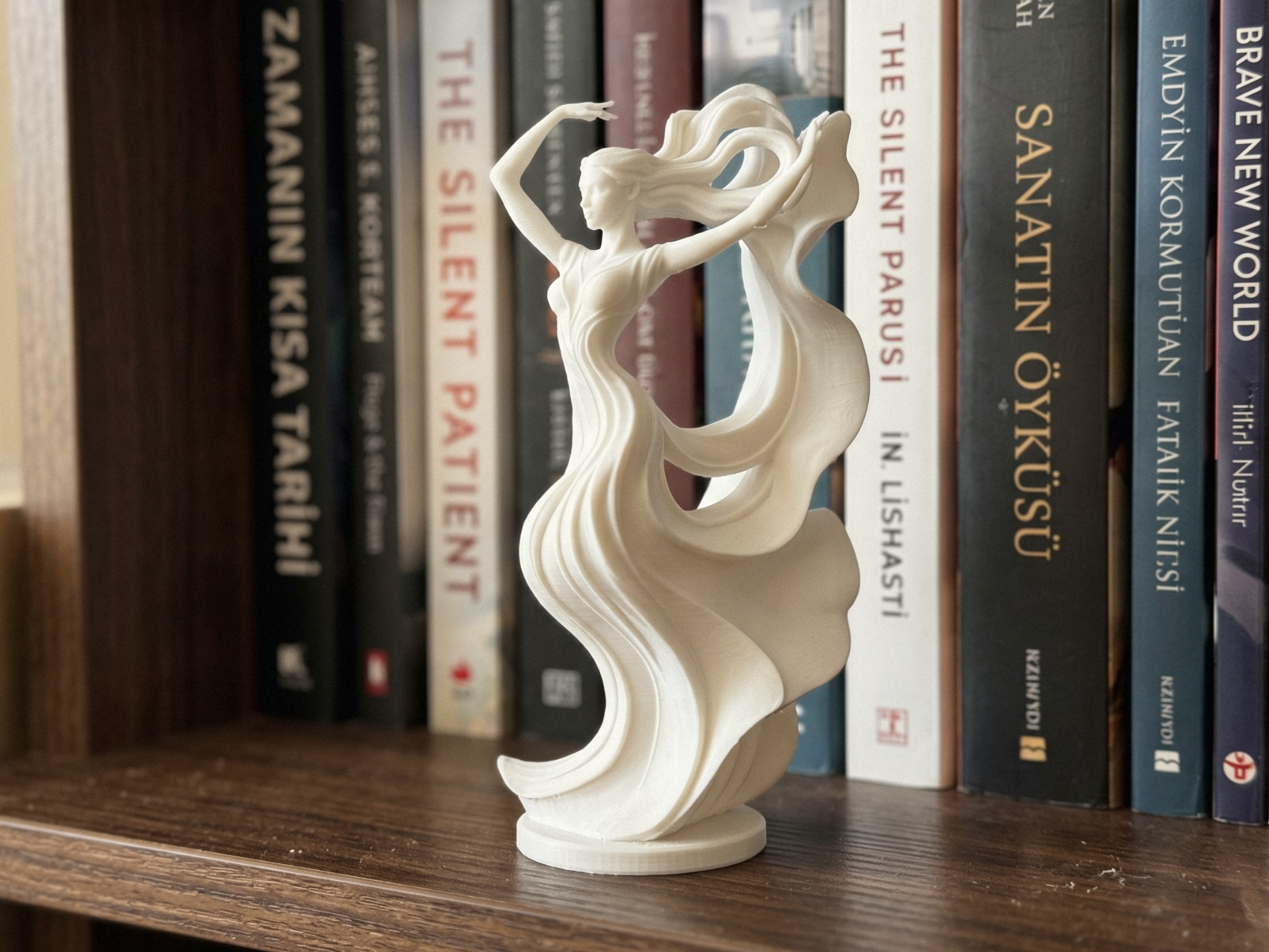 Elegant Flowing Woman Artistic Sculpture
