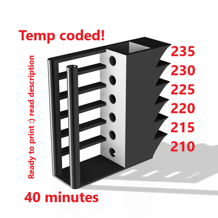 Fast temp tower PETG, PLA, ABS 210-235