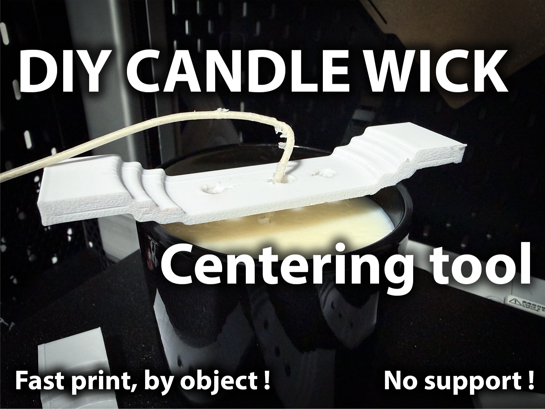 DIY Candle Wick Centering Tool/ No AMS/ Fast print