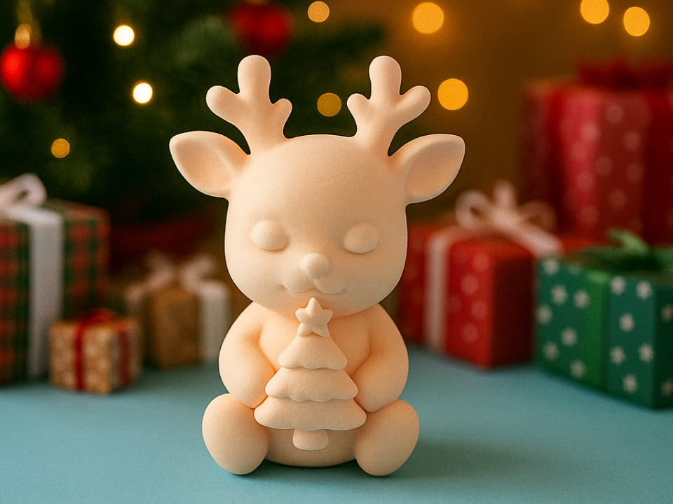 Rentier mir Weihnachtsbaum