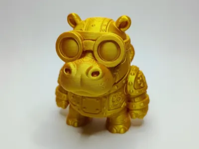 Steampunk Hippo Tueftlerheld