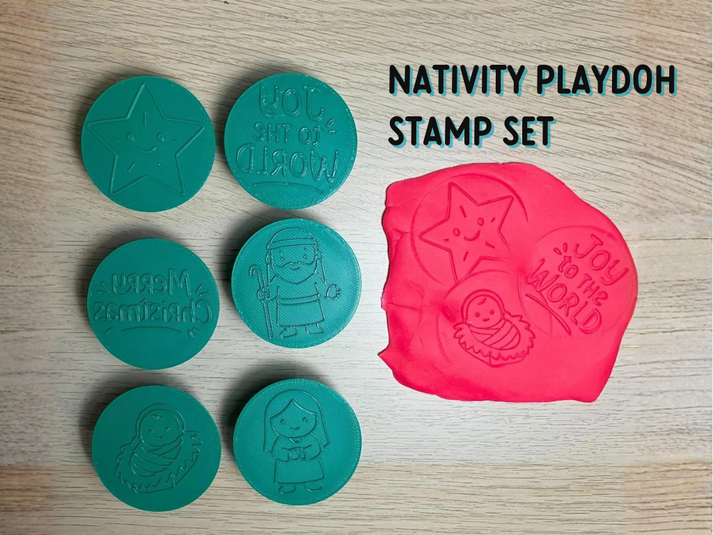 Nativity Playdough Stamp Set: Christmas Story