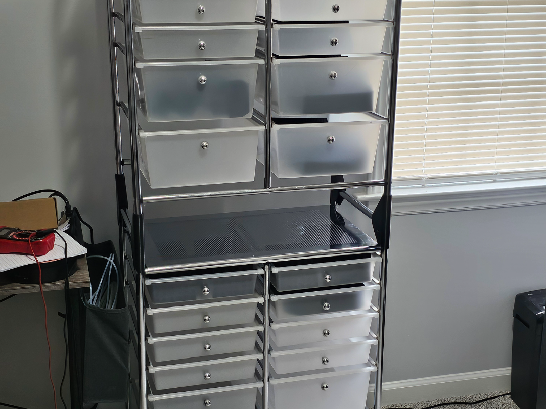 Stacking Blocks for Rolling Storage Cart Organizer
