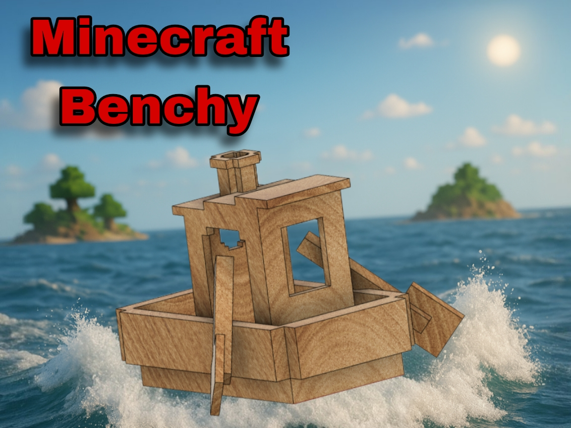 Minecraft-Inspired Benchy Boat – 3D Printable