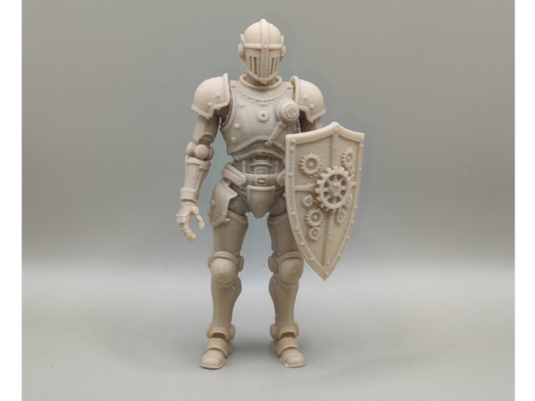 Steampunk robot knight figurine