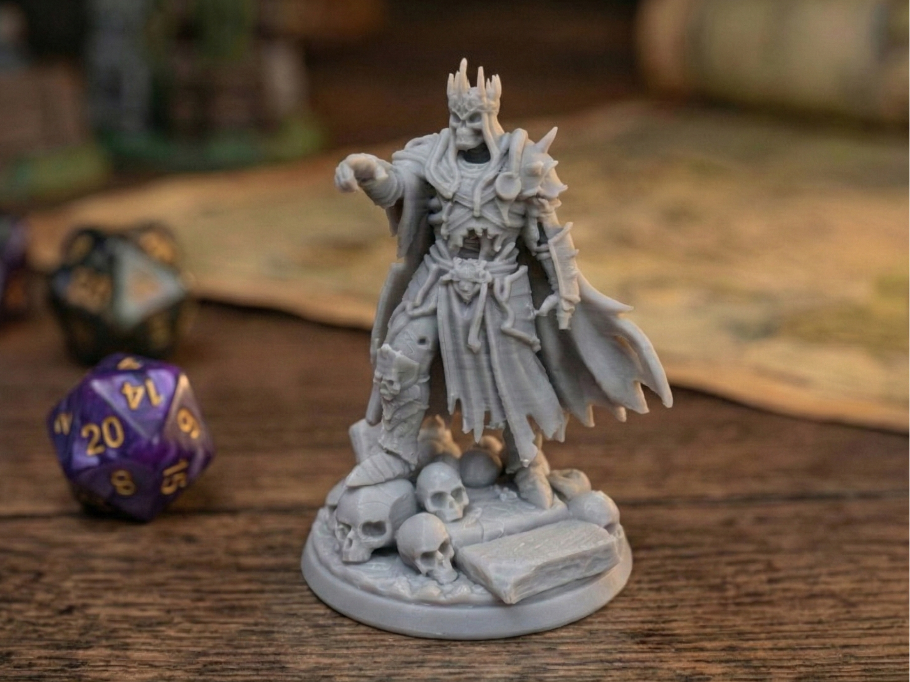 The Lich King - Undead Boss Miniature (32mm Scale)