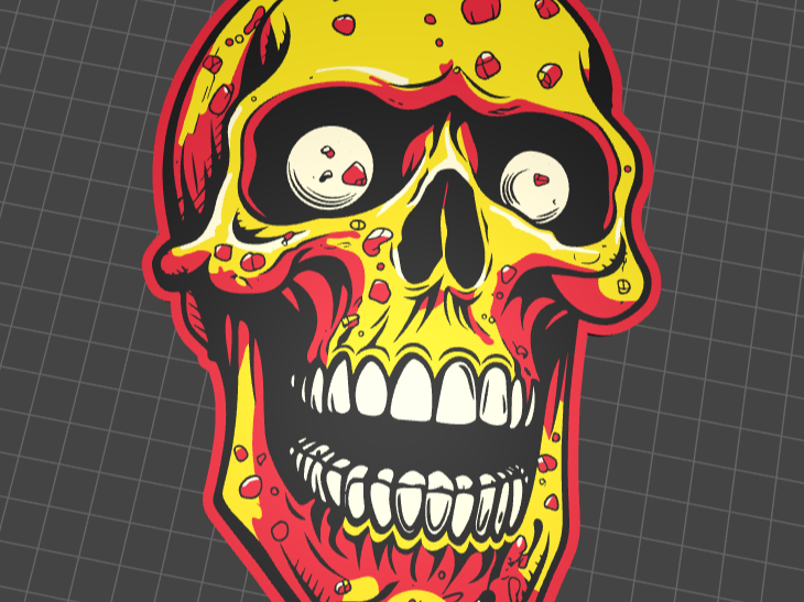 Laughing Skull Wallart