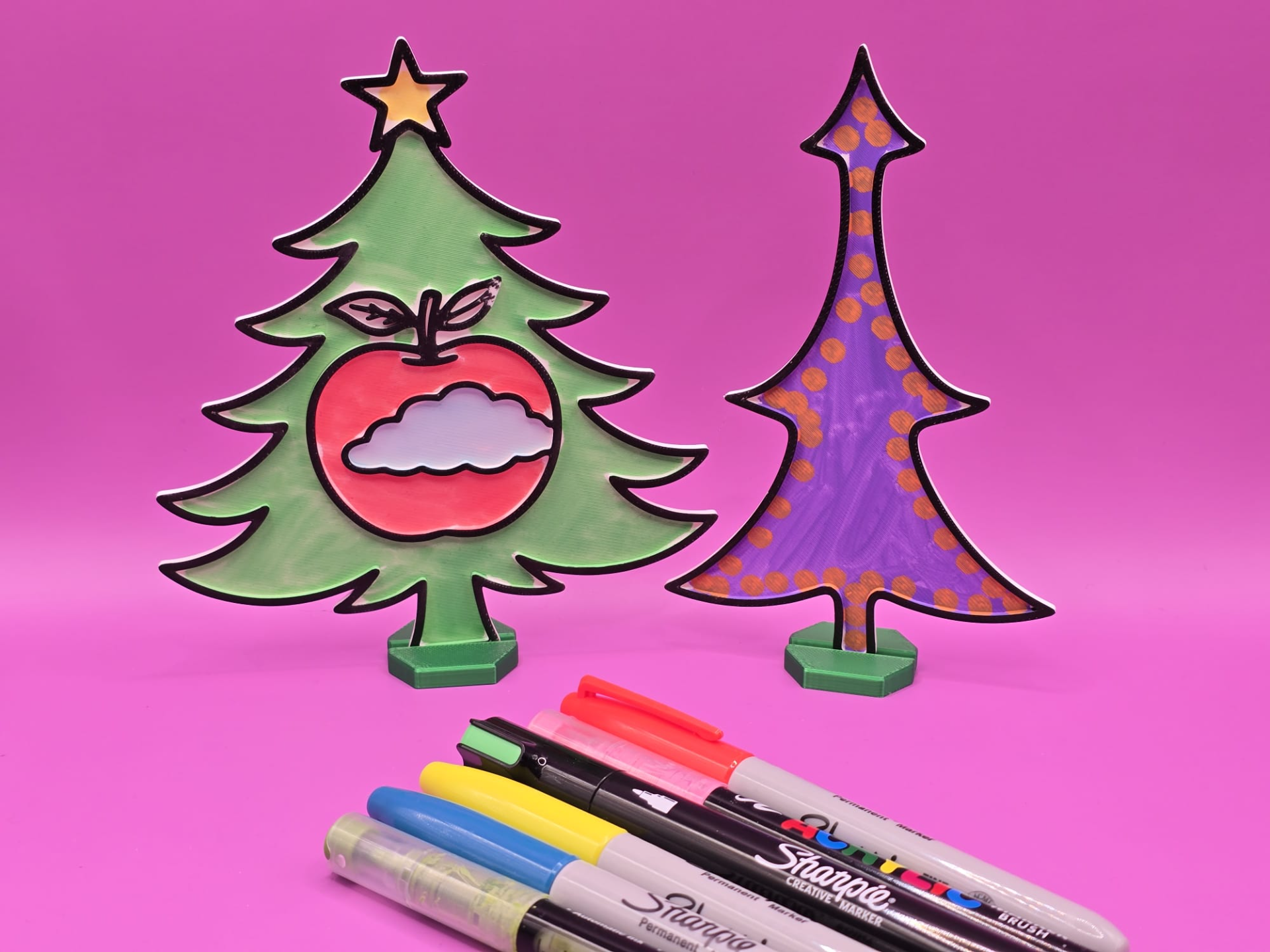 Tree Festive Christmas Decor Coloring Craft