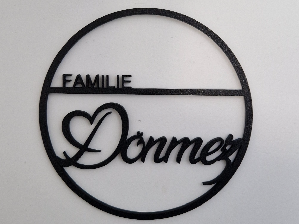 Personalisierbares modernes Familien-Türschild