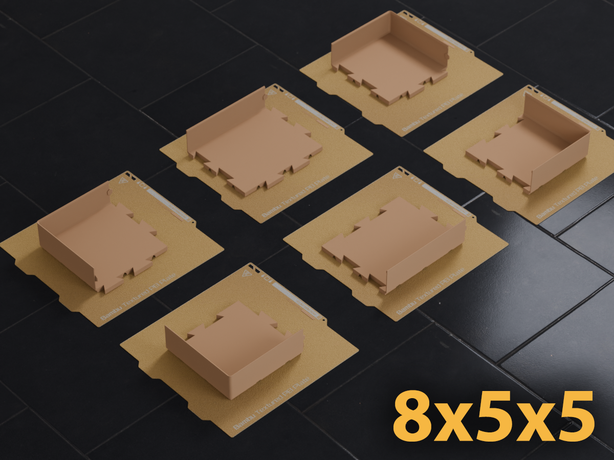 Gridfinity 8x5 Bin (5U) A1 Mini Dovetail Split Fit