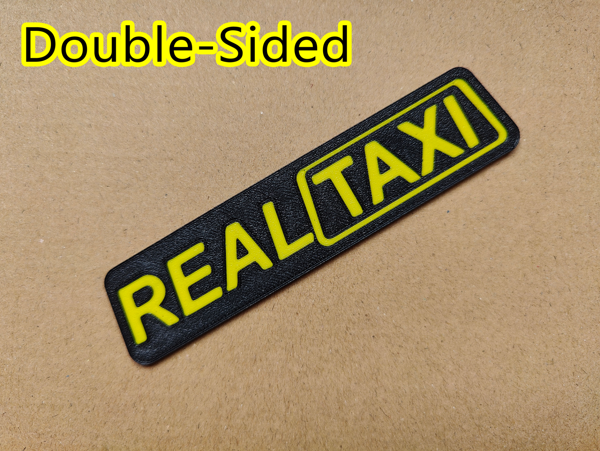 Real Taxi Car Sign - Fake Taxi Pun - Double-Sided