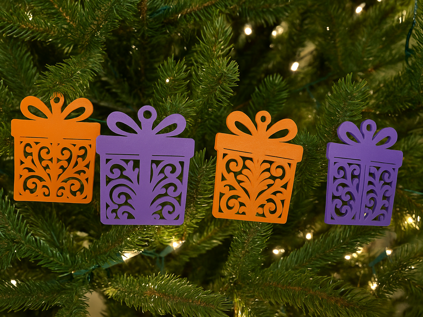 Elegant Gift Box Ornaments