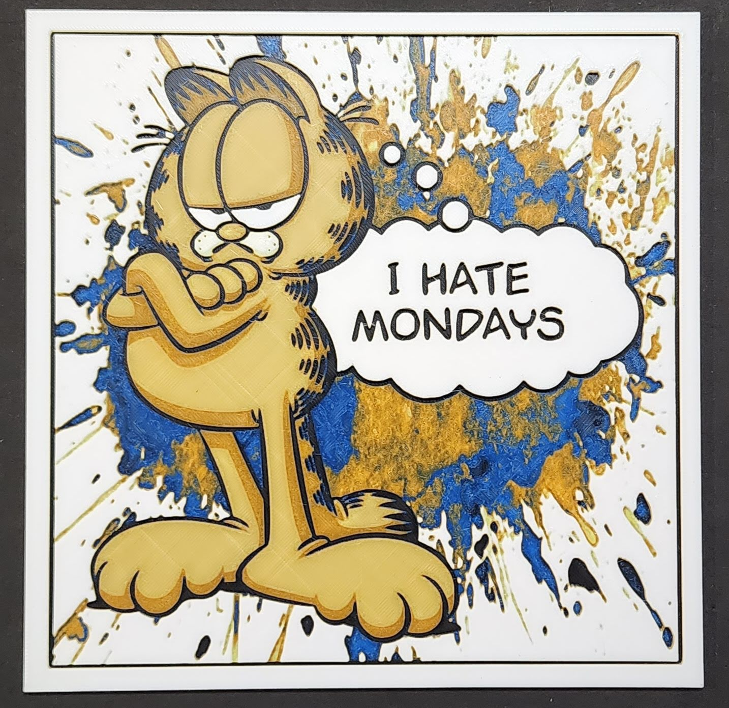 Garfield - I Hate Mondays (hueforge)