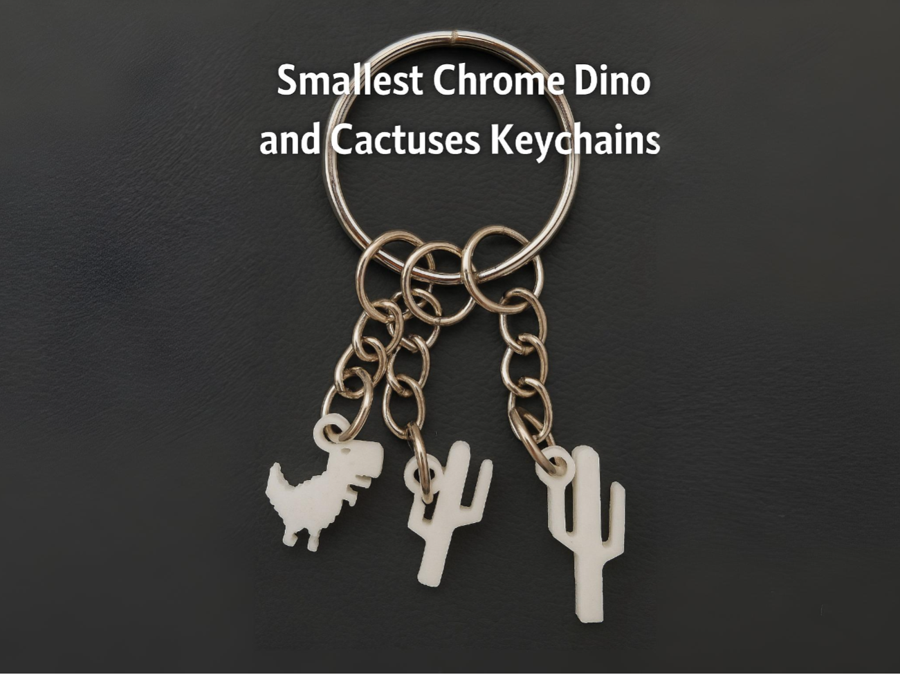Smallest Chrome Dino Keychain