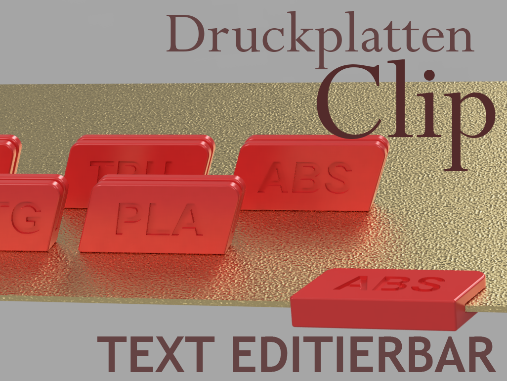 Druckplatte Clip (Text editierbar)