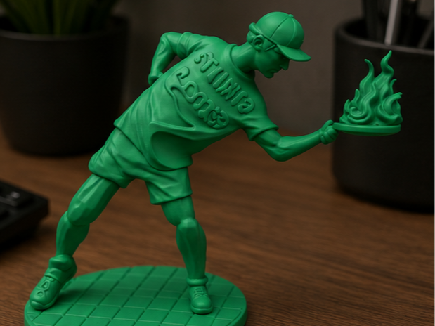 Flame Friesbee Figurine