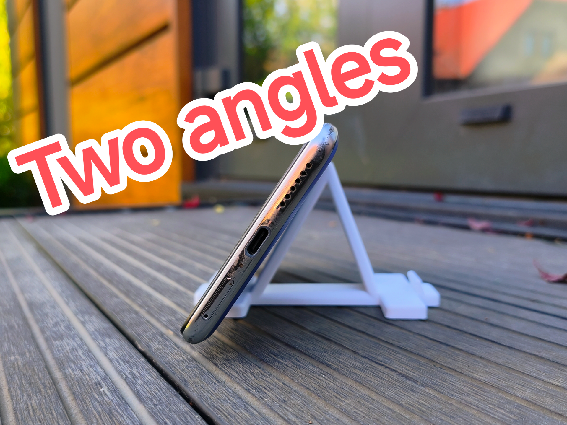 Dual-Angle Minimalist Phone Stand (No Supports)