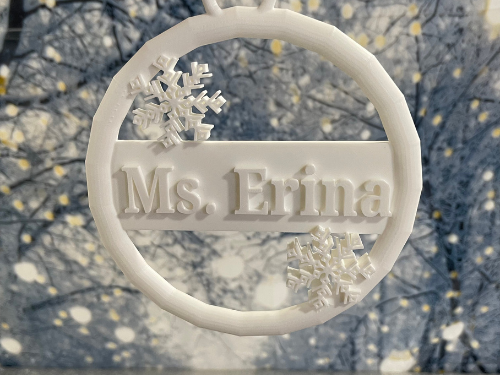 Custom & Family Snow Flake Ornament