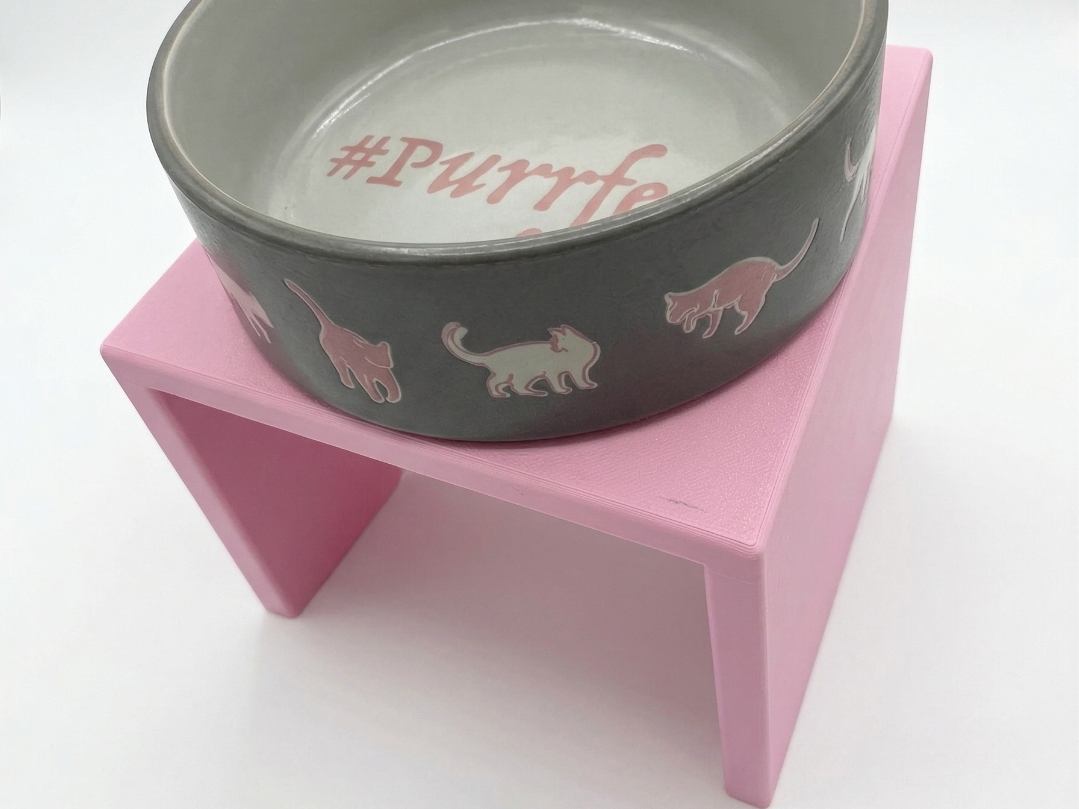 Cat bowl stand