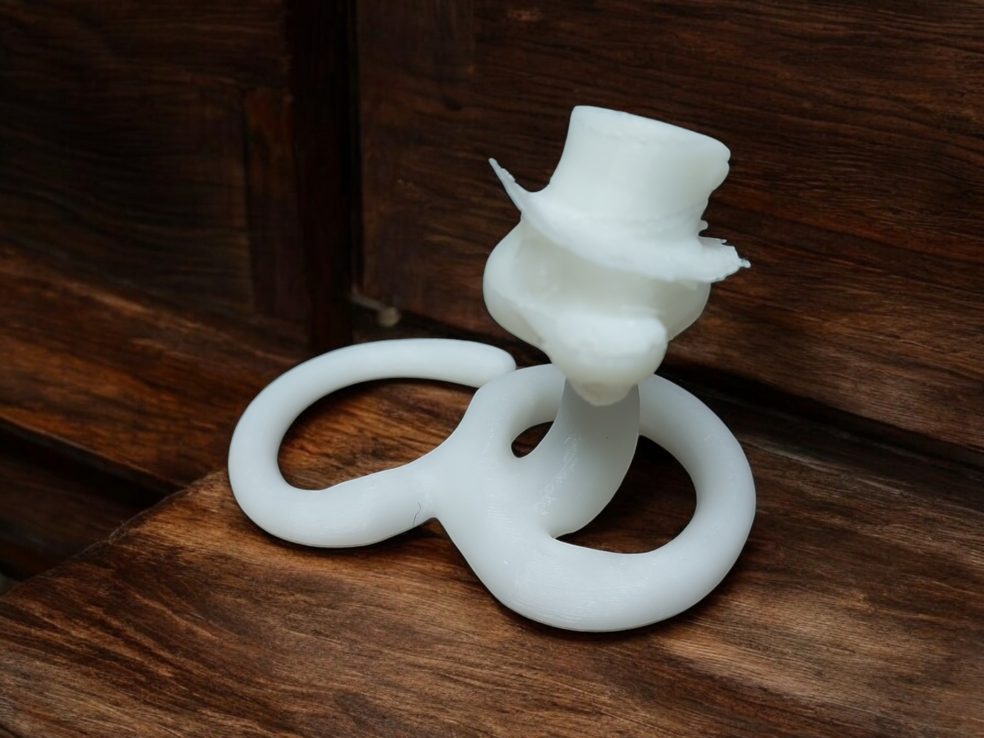 snake with a hat