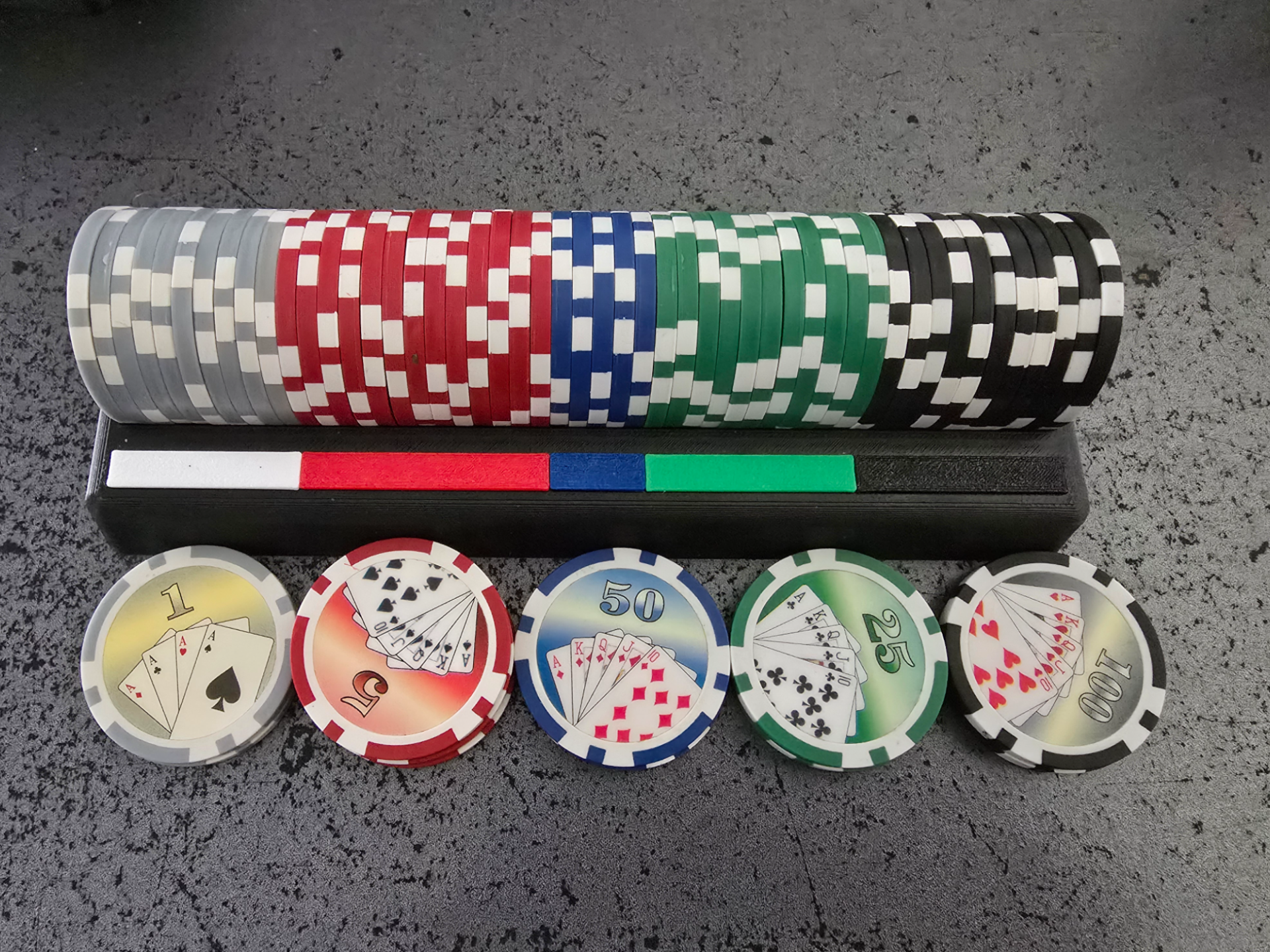 Poker Chip Counting Rack