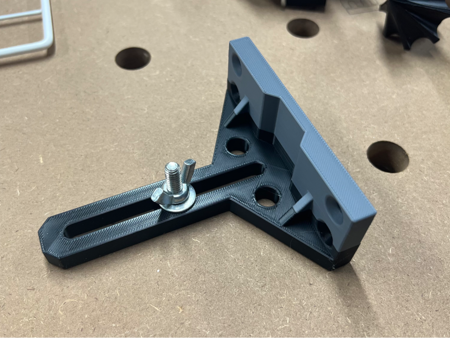 Bench Dog Fixture with Adjustable Slot (3/4" post)