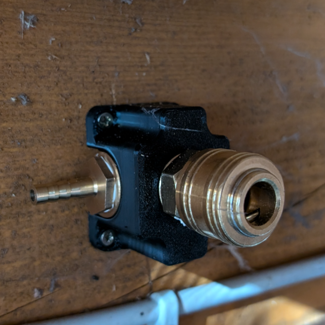 Holder for 3/8" T-fitting