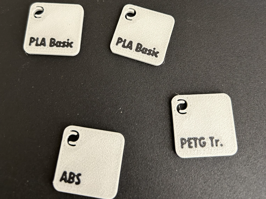 Material tags for original swatch display board