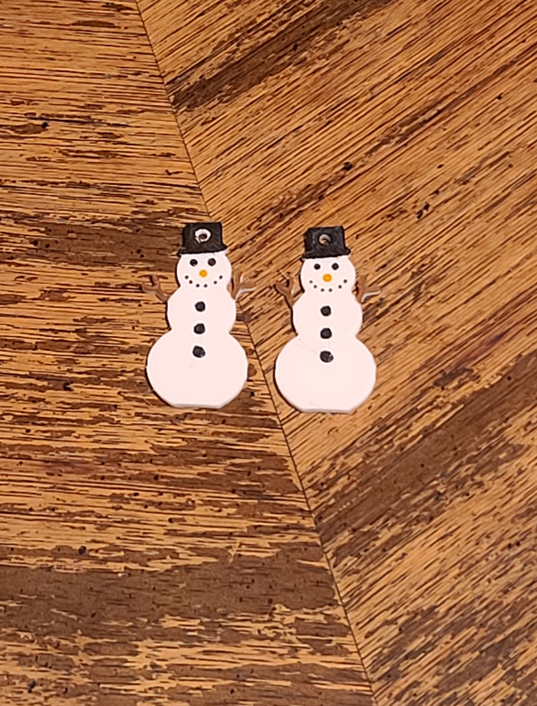 Snowman earrings