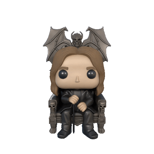 Ozzy Osbourne funko pop trono gótico heavy metal