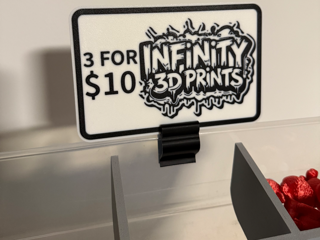 THE BIN CLIP - FOR MARKET PRICING SIGNS