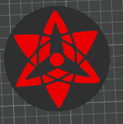 Sasuke final Sharingan coaster Naruto 93mm Mangekyou